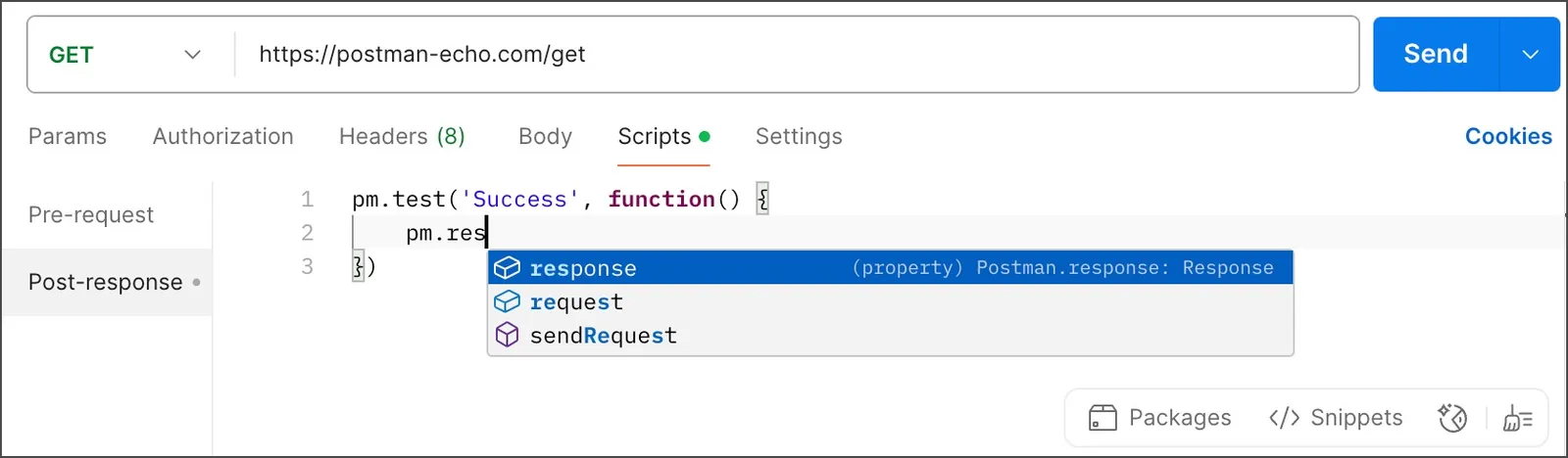 Script autocomplete