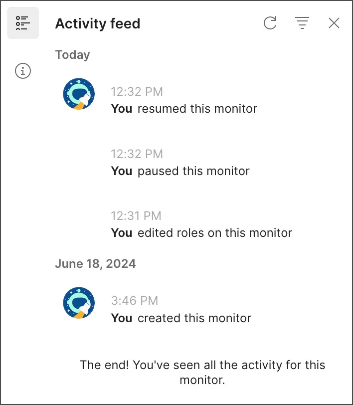 Activity feed