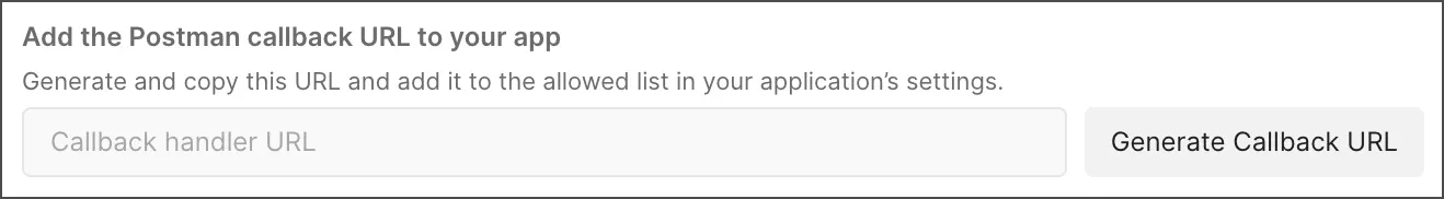 Generate callback URL