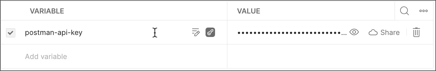 Set the API key as an environment secret