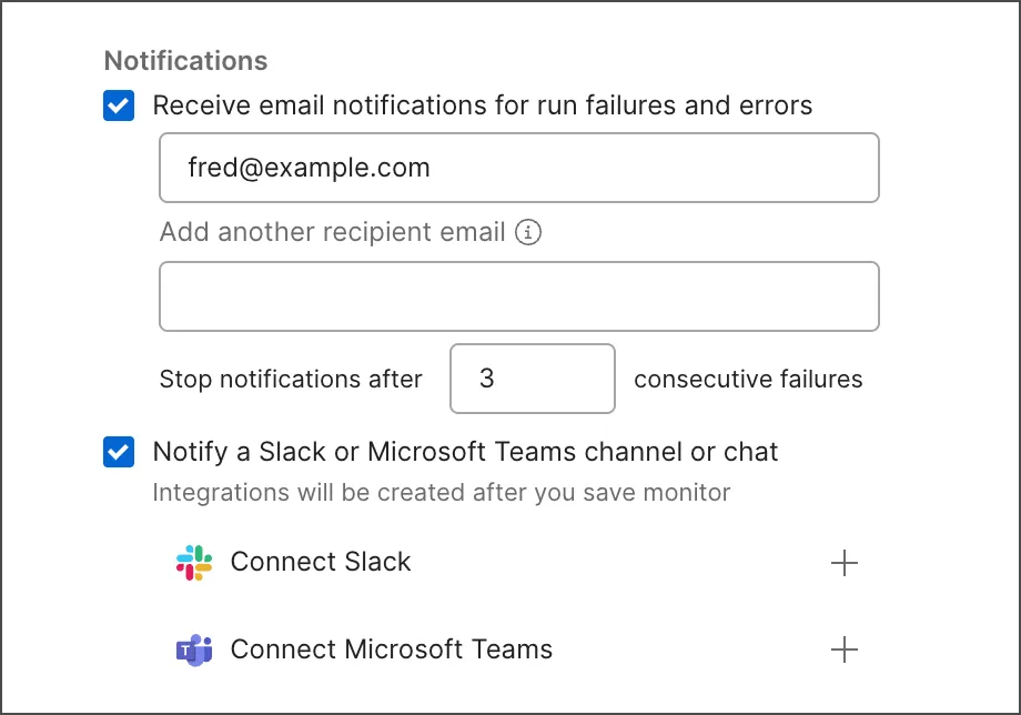 Send monitor notifications to Teams