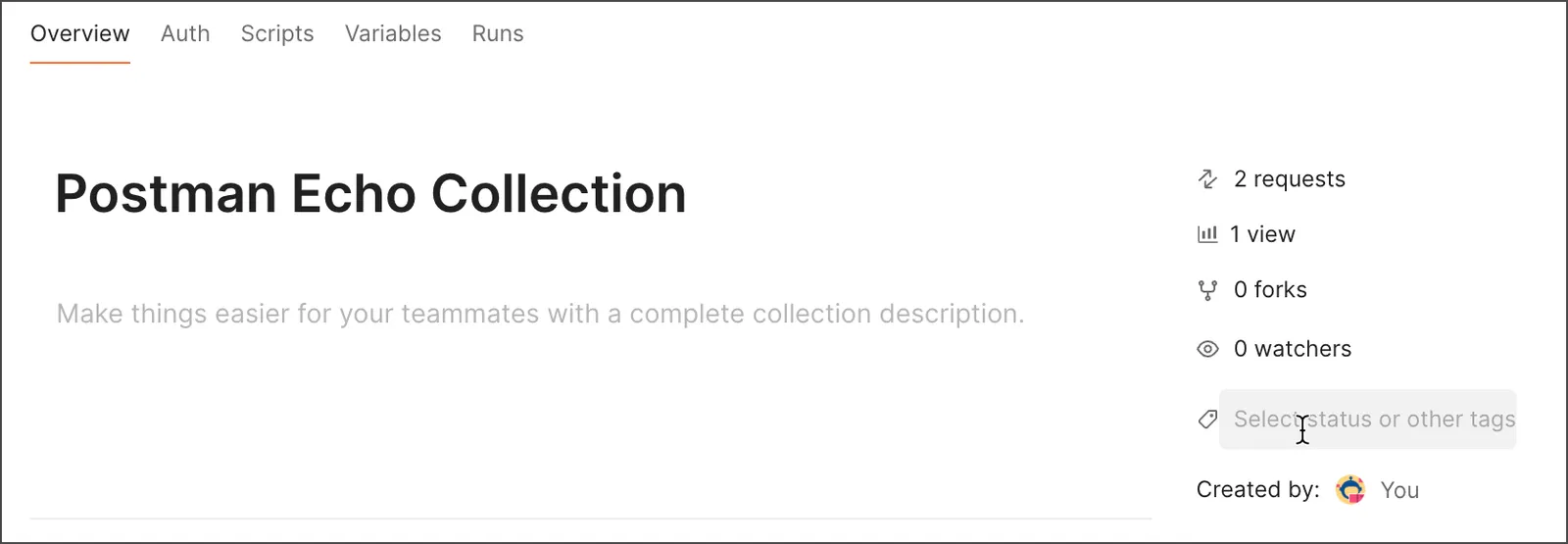 Add tags to a collection