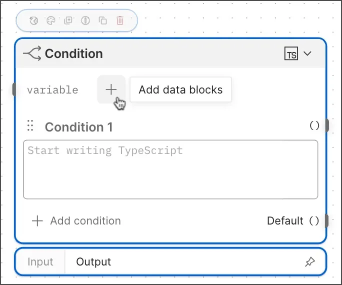 Insert a data block