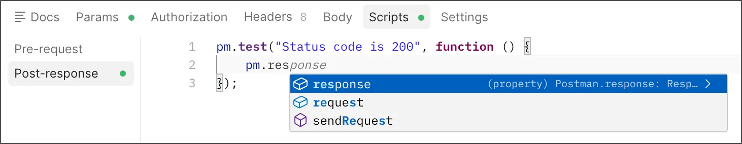 Script autocomplete