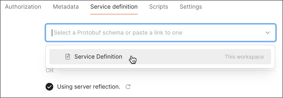 Using a protobuf API from the workspace