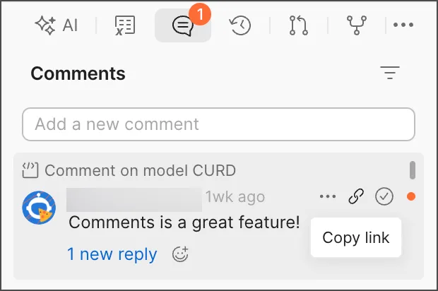 Copy a comment