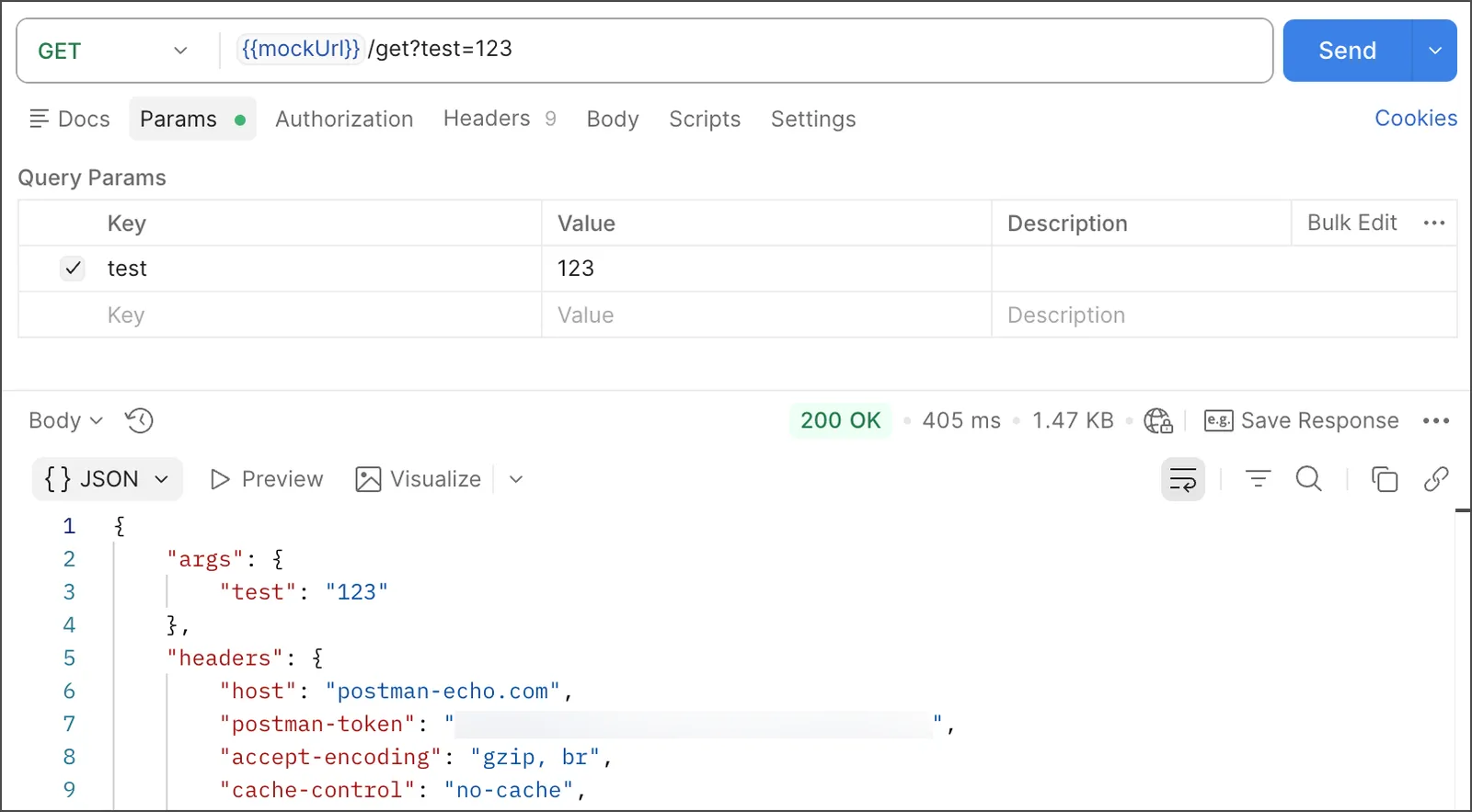 Sending a request to the mock server