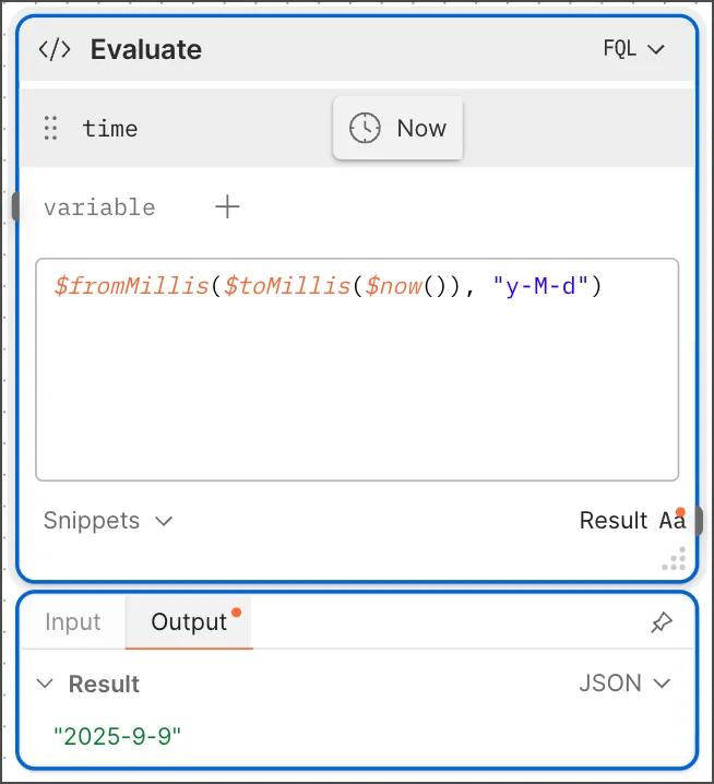 FQL date and time format