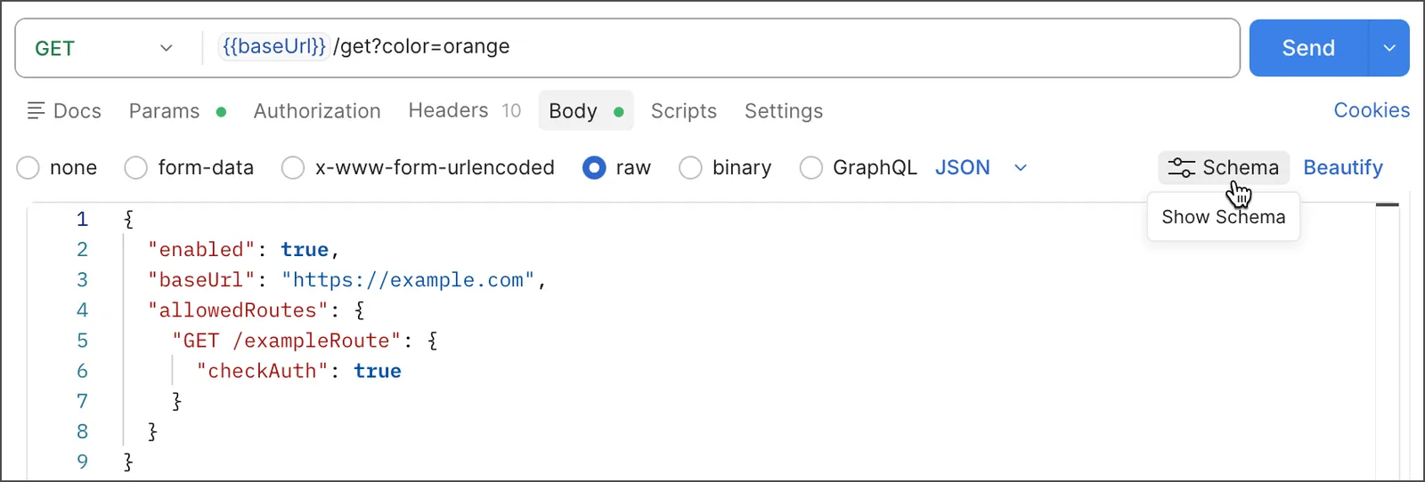 View body schema