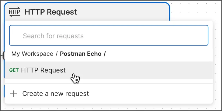Select a request