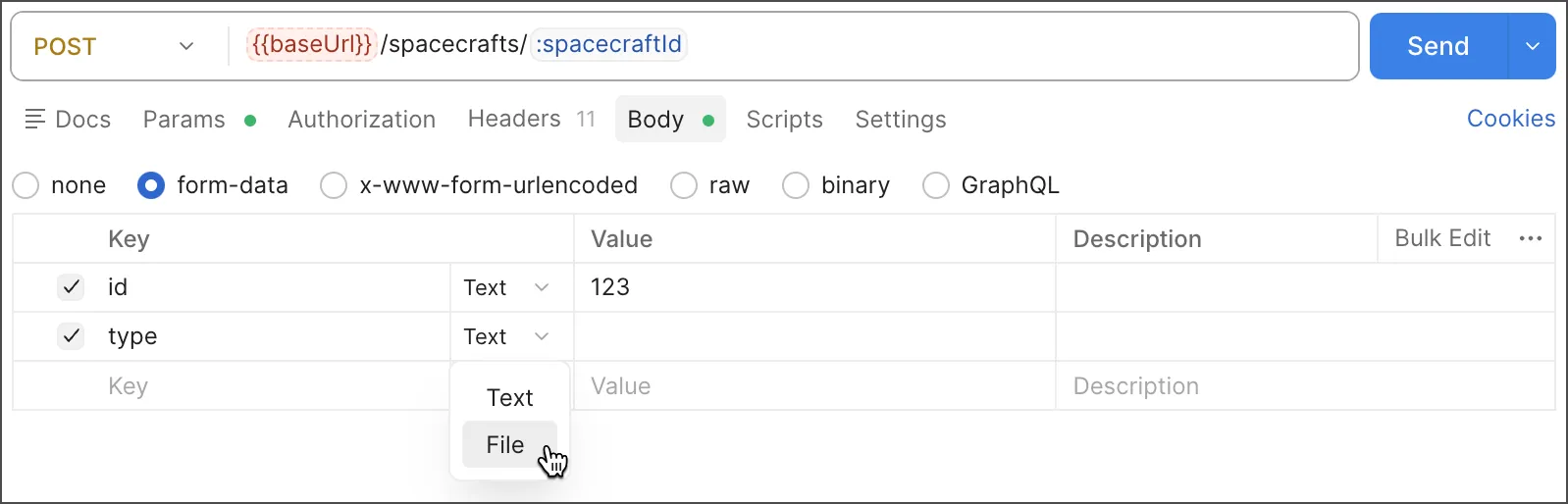 Add form data