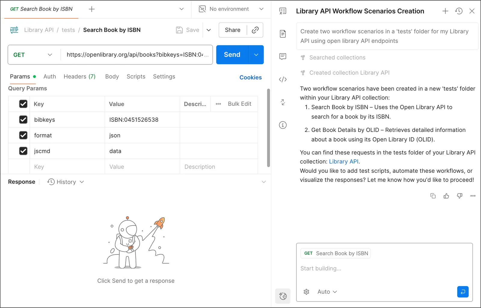 Agent Mode task example