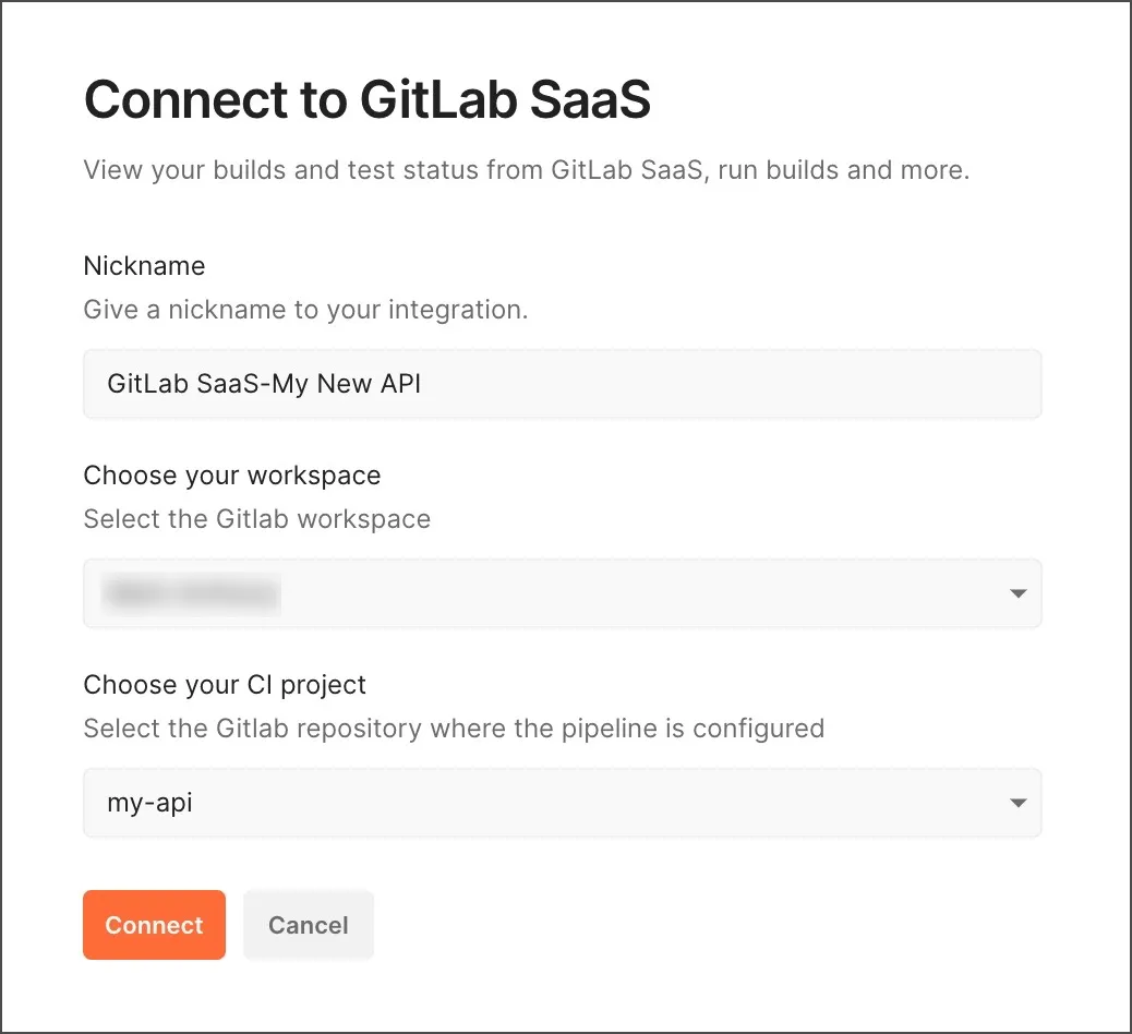 Connect to GitLab CI/CD
