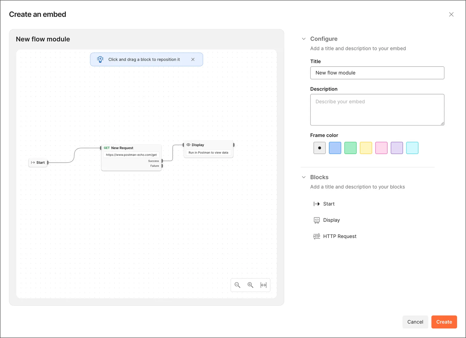 Embedded flow