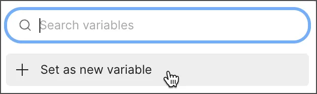 Set as variable