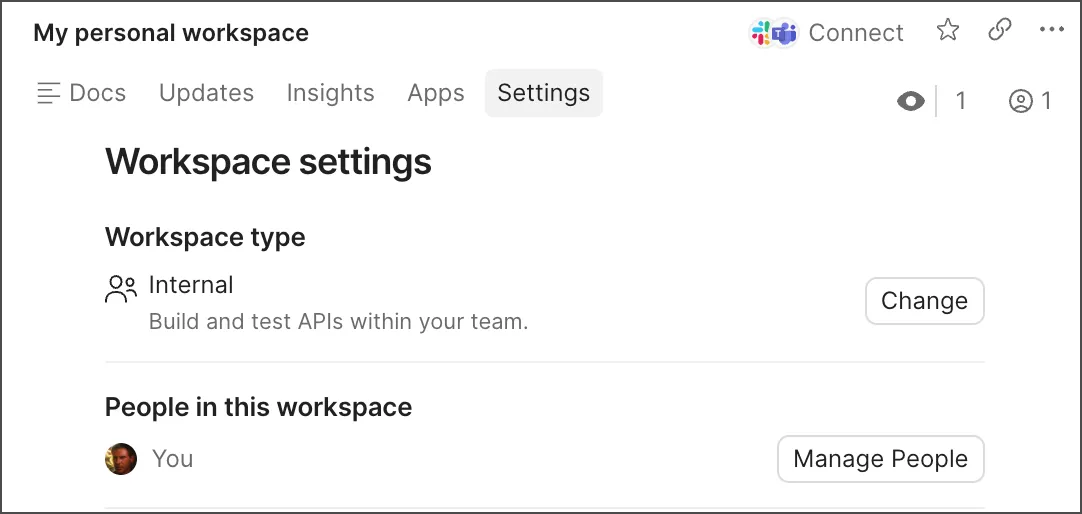 Change workspace visibility