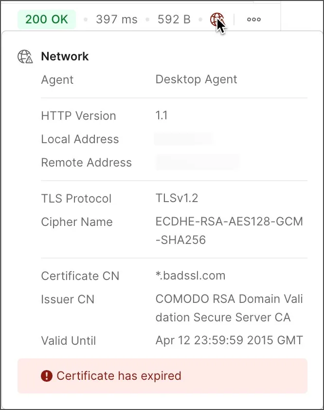 Certificate error