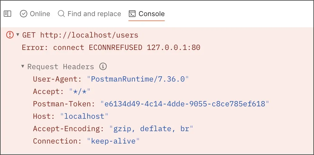 Error in Console