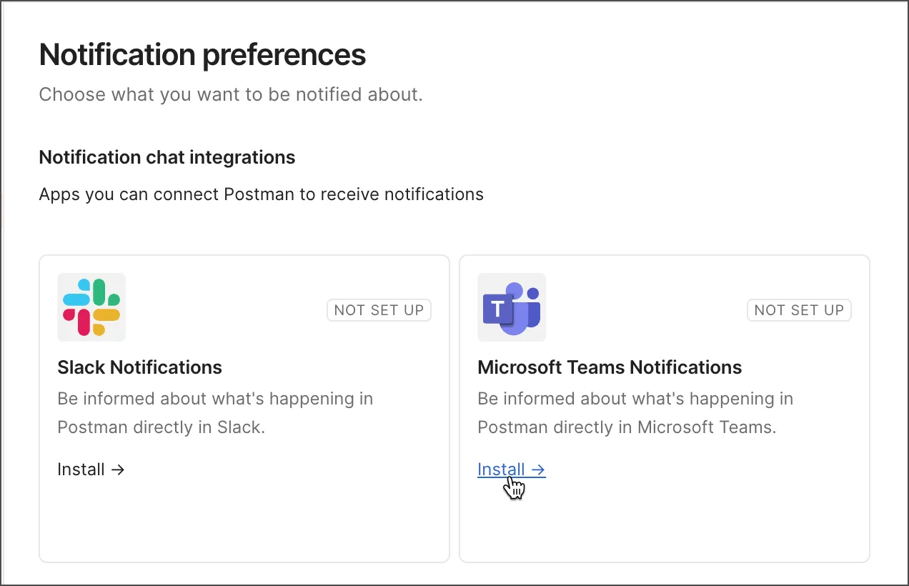 Connect notifications to Teams