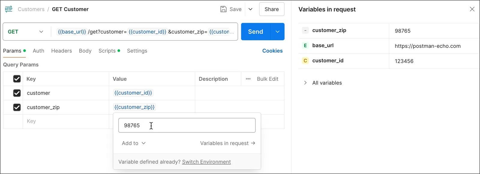 Set a value for variable without a scope