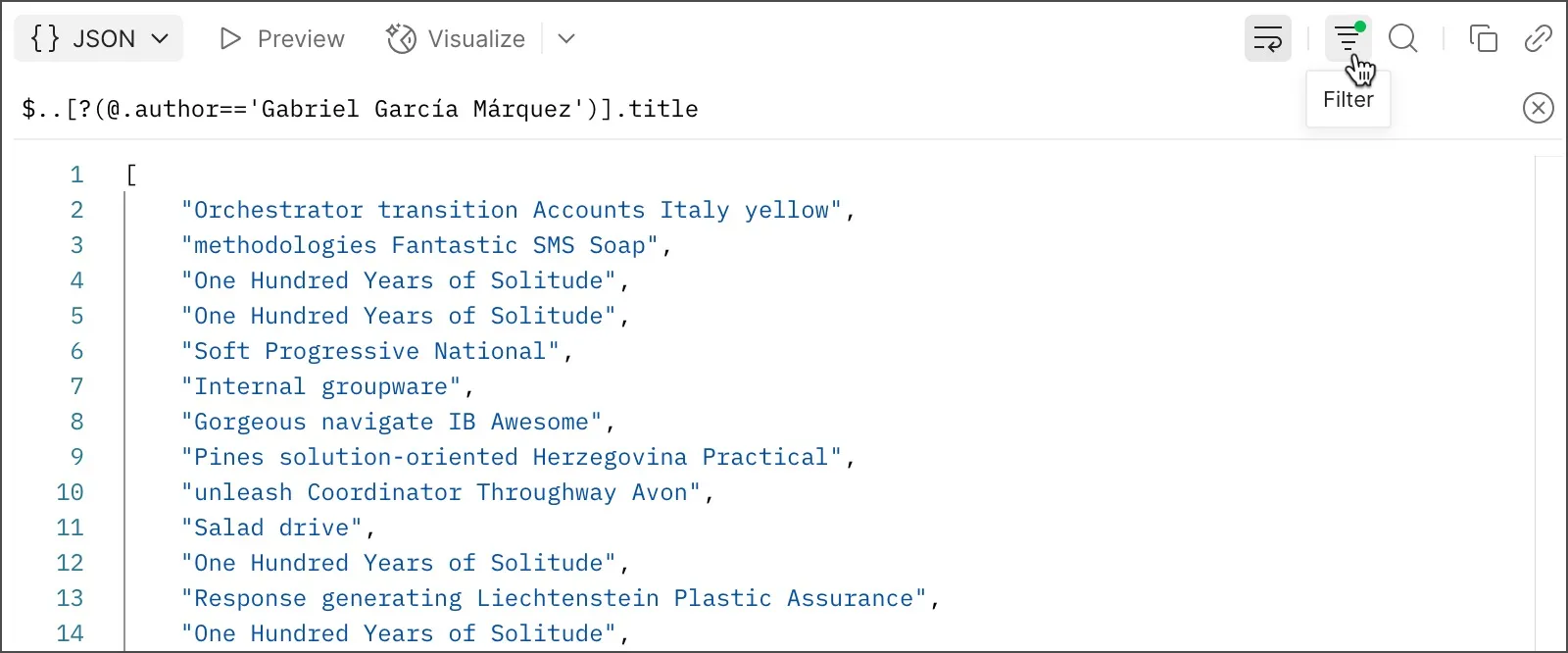 Response filter