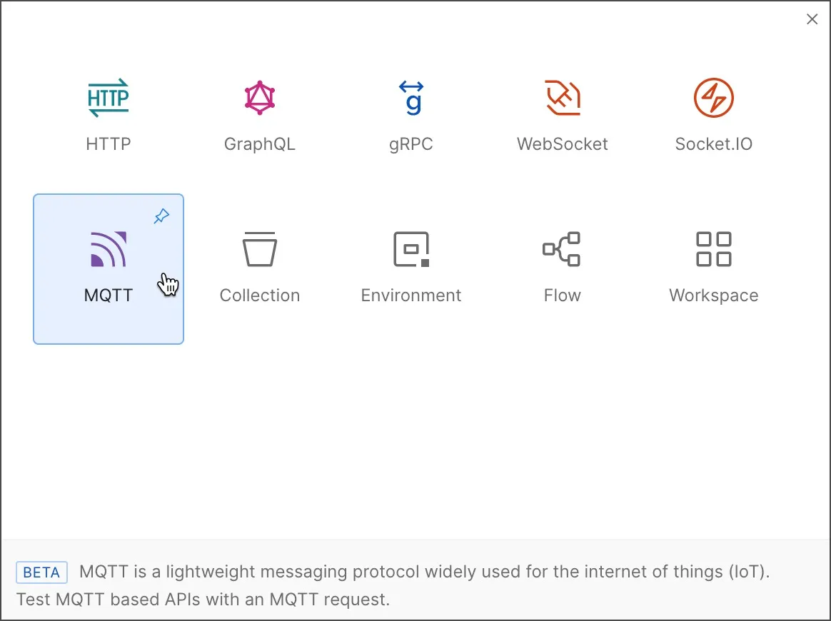New MQTT request