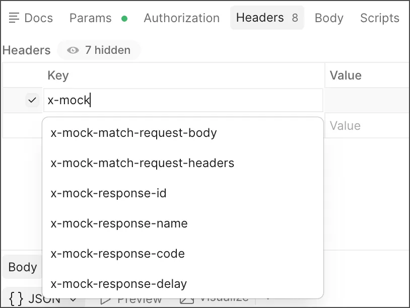 Sending a request to the mock server
