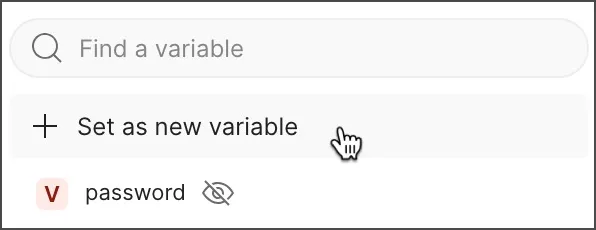 Set as new variable