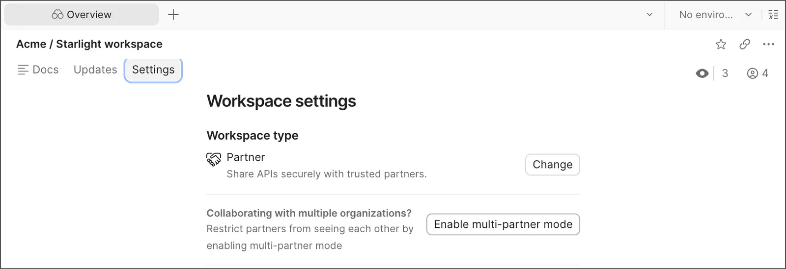 Enable multi-partner mode