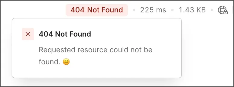 Hover over the response code to get a description