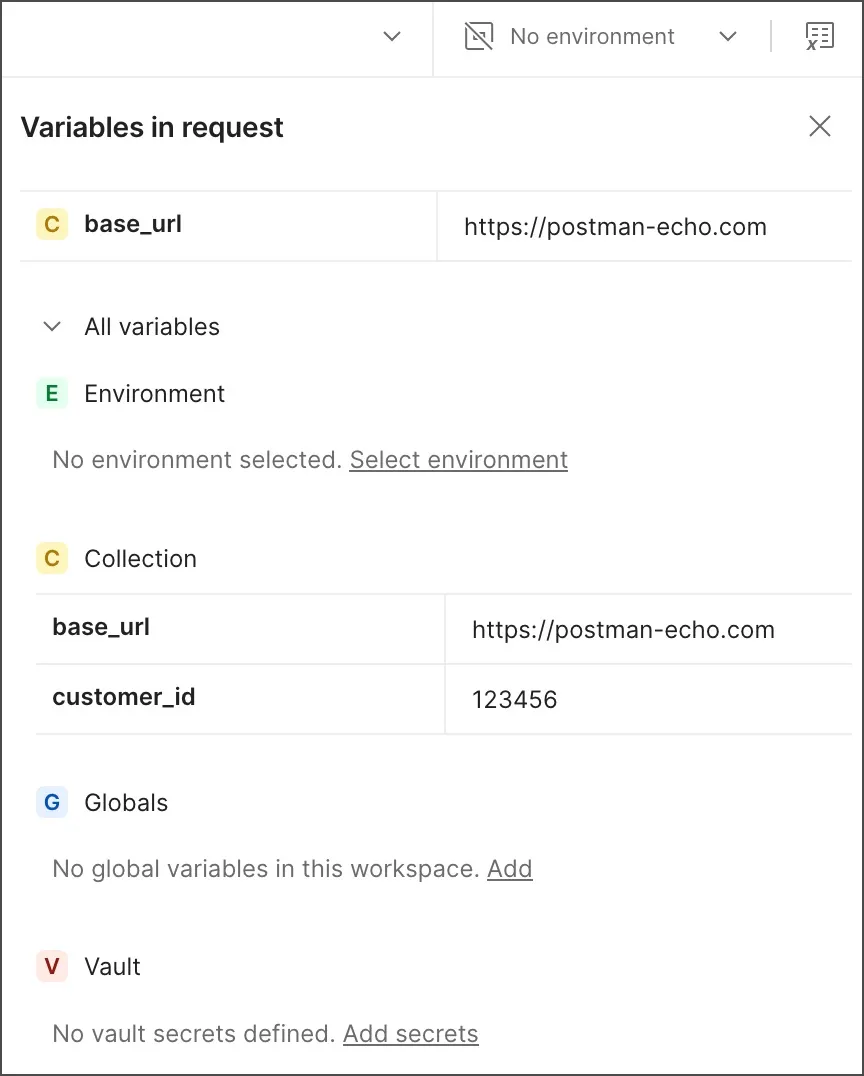 All variables available from an element