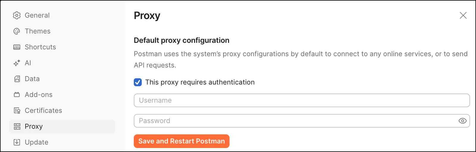 Default proxy