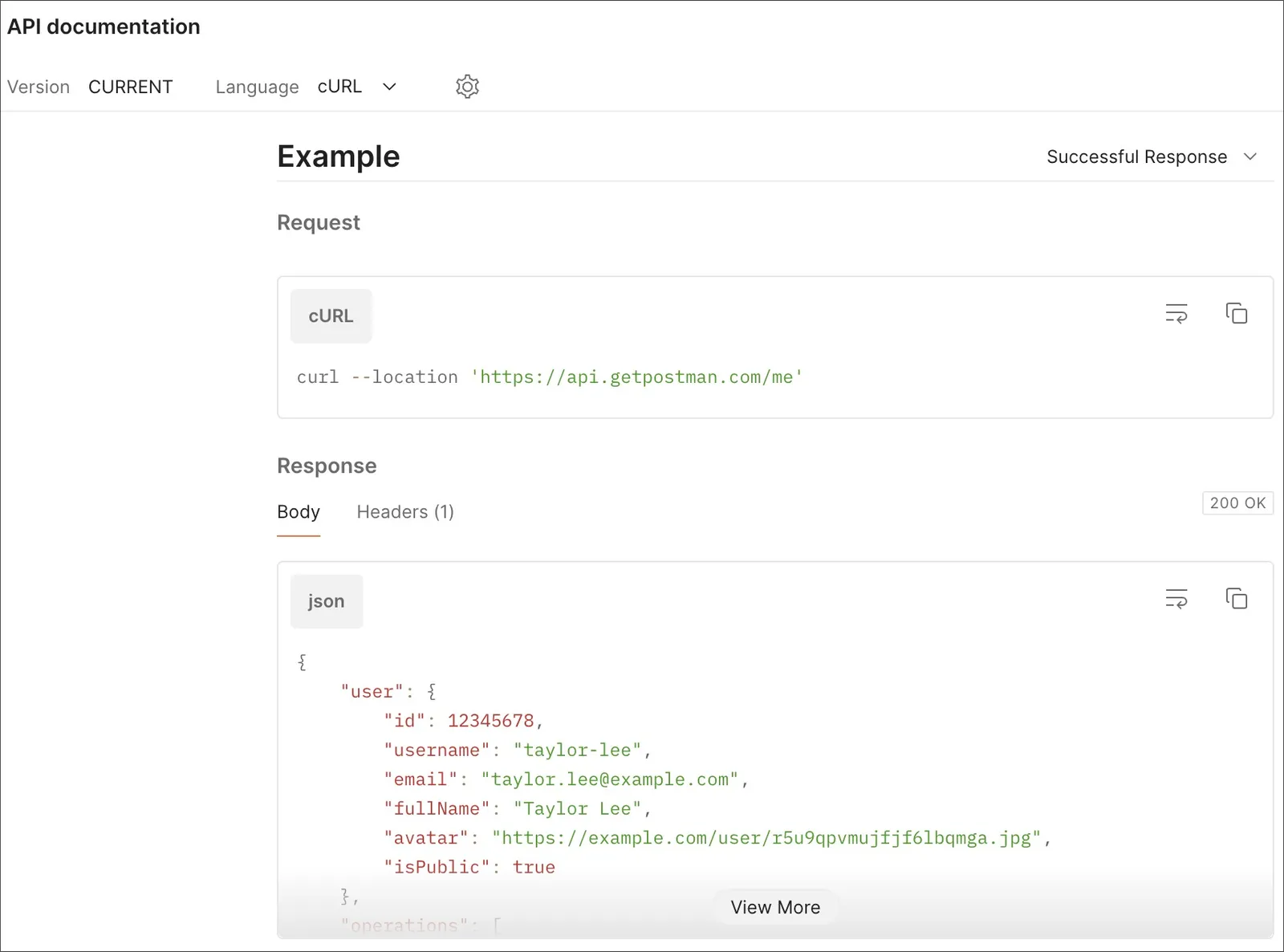 Examples in documentation
