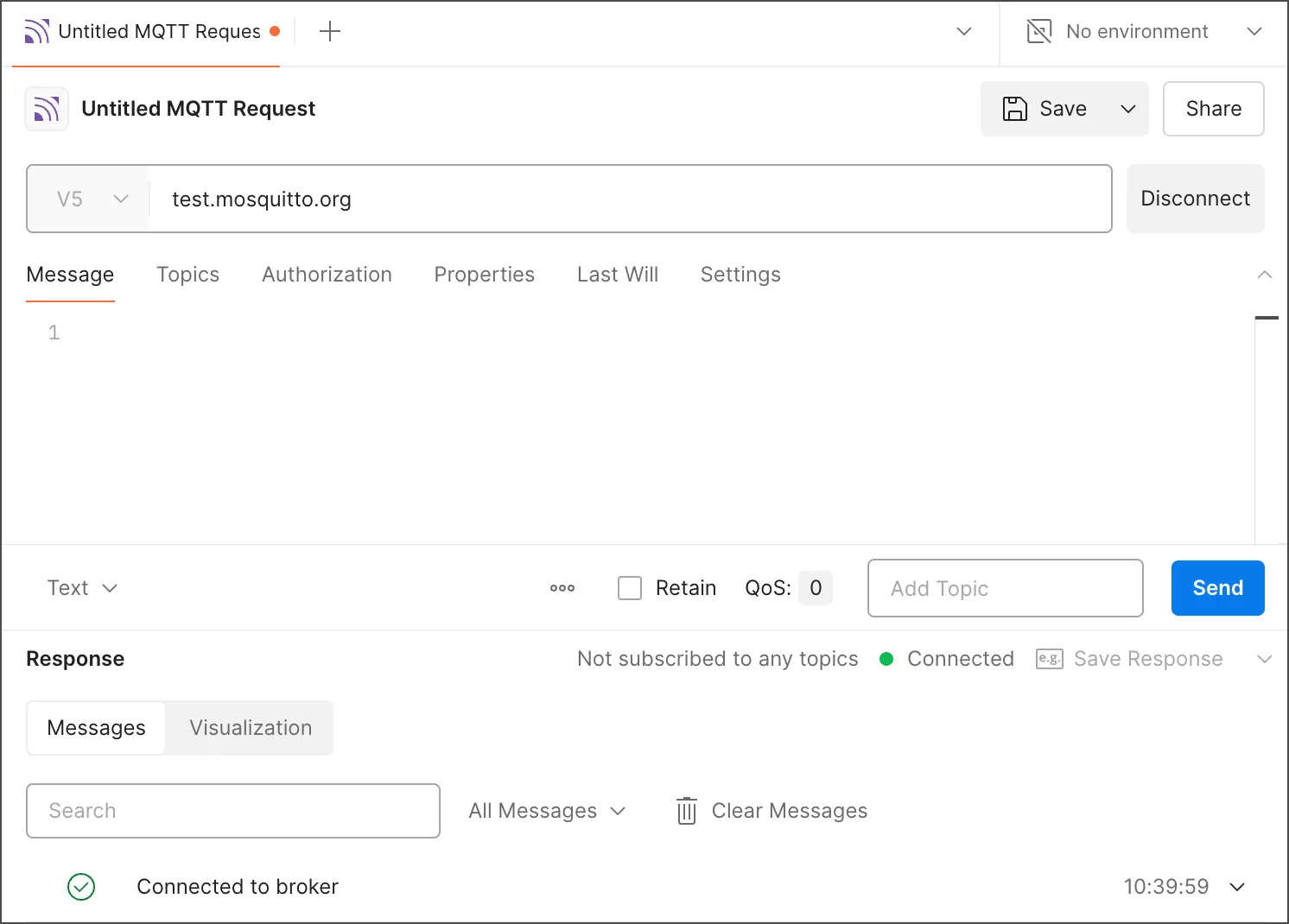 Connect to a broker