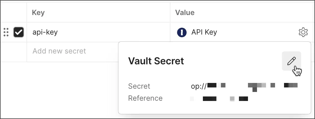 Link different secret value