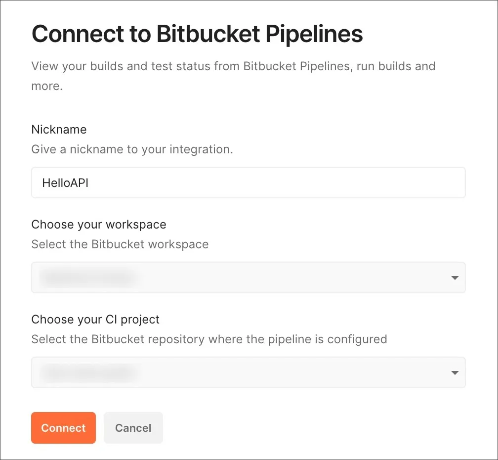 Connect to Bitbucket Pipelines