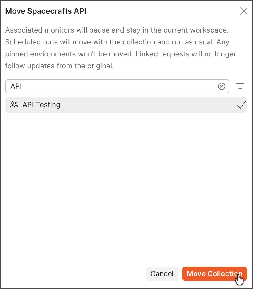 Move element to workspace