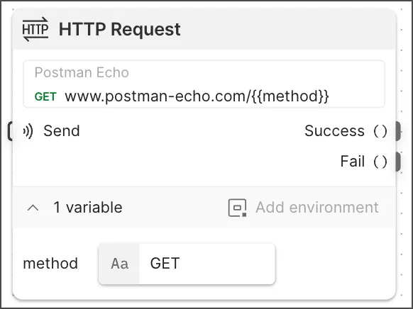 Request with a variable