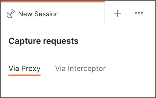 Capture via proxy tab