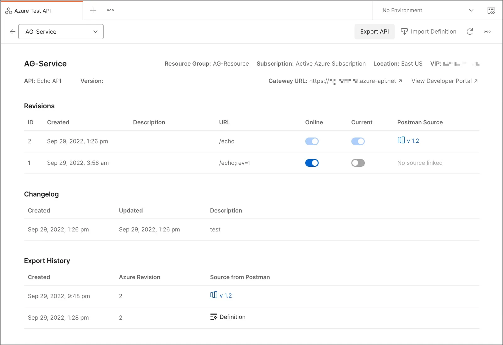 Viewing a service instance