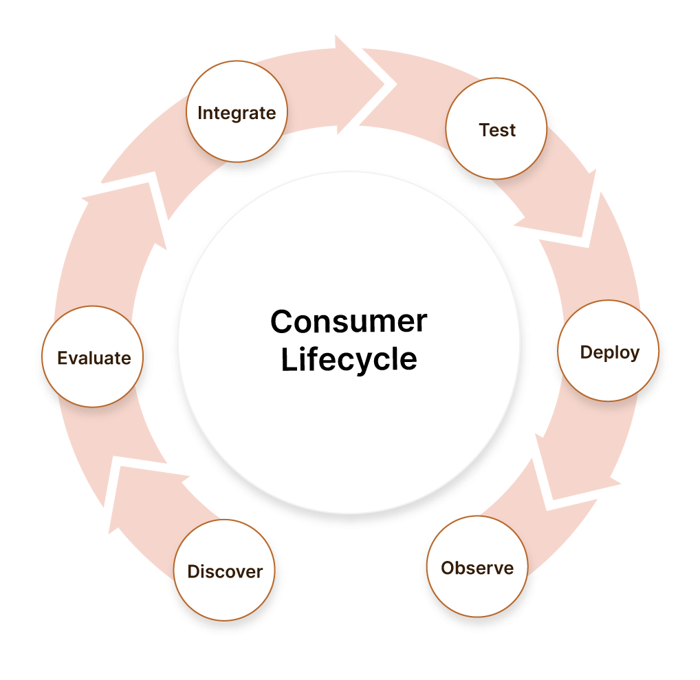 Consumer Lifecycle chart. Illustration
